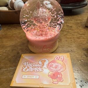 Pink and Orange Snow Globe